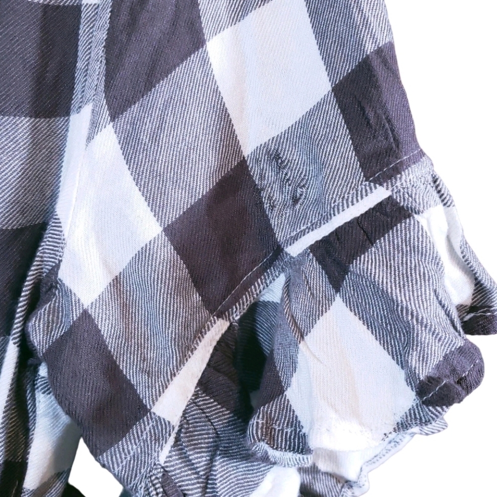 Urban Outfitters Frankie Buffalo Plaid Ruffled Wrap Dress Cottagecore Women's S - Picture 9 of 10